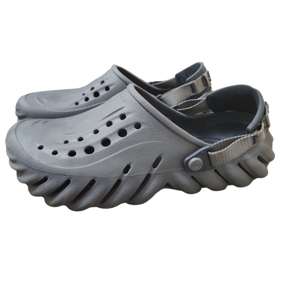 Crocs Echo Clogs Mens Size 8 Womens 10 Navy Blue Slip On Casual Shoes 207937